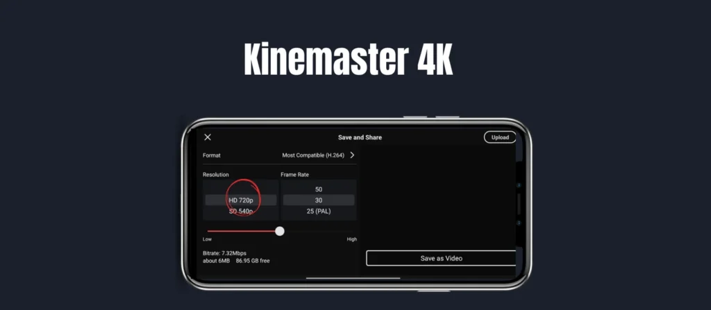 Kinemaster Tutorials 4K export image